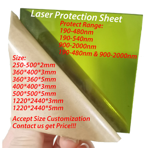 Feuille <span class=keywords><strong>de</strong></span> Lentilles <span class=keywords><strong>de</strong></span> Protection Laser 600*600mm 1064nm Gravure Laser Boîte <span class=keywords><strong>de</strong></span> Protection Lentilles Laser Protéger Couverture Sécurité Fenêtre <span class=keywords><strong>Verre</strong></span> - Product Image 1