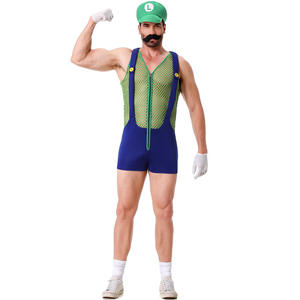 <span class=keywords><strong>Mario</strong></span> Cosplay Costume pour adulte Halloween Party Super Mary Perform Sets Hat Clothes Pants pour hommes - Product Image 3