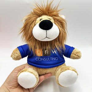 <span class=keywords><strong>Peluche</strong></span> <span class=keywords><strong>Leone</strong></span> Personalizzato con Logo Stampato su Maglietta 20cm per Laurea - Product Image 2