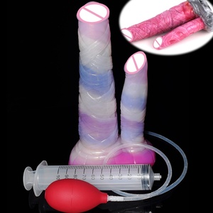 ของเล่นทางเพศแบบใหม่ FAAK ดิลโดแบบฉีดน้ำหลายสี ของเล่นทางเพศแบบสองหัวสำหรับผู้หญิง ดิลโดขนาดใหญ่ ของเล่นทางเพศคริสตัลสุดแปลกใหม่ - Product Image 1