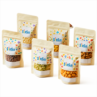Sachet d'emballage plastique personnalisé imprimé avec fermeture éclair pour dattes, jujubes rouges et noix de cajou, idéal pour les snacks