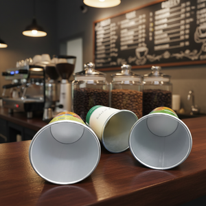 Gobelets à café en papier enduit écologiques personnalisés en gros, qualité alimentaire, revêtement PE, étanches, pour boissons gazeuses et eau minérale - Product Image 1