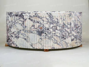 Baignoire autoportante en marbre Calacatta Viola moderne SH STONE, baignoire à remous personnalisée, naturelle, pour villas, hôtels, appartements - Product Image 2