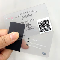 Tarjeta Magnética de Plástico Transparente Rígido Esmerilado con Logotipo Personalizado, Código QR, Impresión Digital y Grabado en Relieve, Tarjeta de Visita de PVC