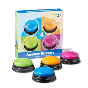 Answer <strong>Buzzers</strong> Set of 4 Assorted Colored <strong>Buzzers</strong> <strong>Game</strong> Show <strong>Buzzers</strong> - Product Image 1