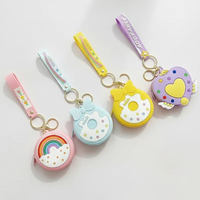Porte-monnaie en silicone tendance et mignon, bloc de couleur, cœur, arc-en-ciel, dessin animé, étui pour écouteurs, faible MOQ, vente en gros personnalisée pour femmes et enfants