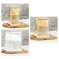 Sacs à pain en kraft à fond carré personnalisés, sacs à pain transparents, emballages en plastique, sacs à pain blancs et bruns, sacs en papier kraft pour la cuisson du pain