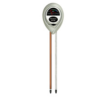 Testeur de sol de jardin 2-en-1 pH et humidimètre, peinture argentée PS, sans batterie, pour plantes d'intérieur, pelouse, agriculture ST-23B