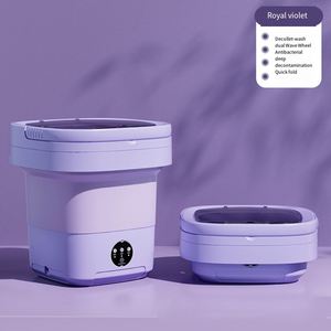 Lave-linge portable pliable 6L 11L avec essoreuse pour vêtements, voyage, maison, sous-vêtements, chaussettes, mini-laveuse ultrasonique 110V 220V - Product Image 6