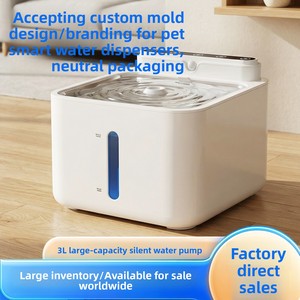<span class=keywords><strong>Fontaine</strong></span> <span class=keywords><strong>à</strong></span> <span class=keywords><strong>eau</strong></span> automatique pour animaux de compagnie de qualité supérieure, <span class=keywords><strong>3</strong></span> <span class=keywords><strong>litres</strong></span>, pour chats, avec pompe silencieuse, bol en acier inoxydable, utilisation en intérieur - Product Image 3