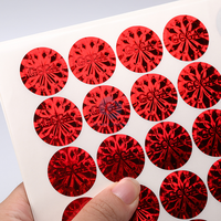 Étiquettes circulaires personnalisées en vinyle holographique laminé, autocollantes, imperméables et thermosensibles pour appareils photo et téléphones mobiles