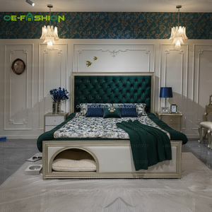 OE FASHION Ensemble de lit capitonné King Size pour chambre à coucher, compatible animaux, avec tiroir pour animaux intégré, prix conteneur 40HQ en gros - Product Image 5