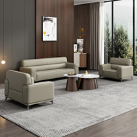 Ensemble de canapés de réception exécutifs - Canapé de bureau en cuir PU durable, structure en bois, design moderne, écologique pour la maison, le bureau et le salon