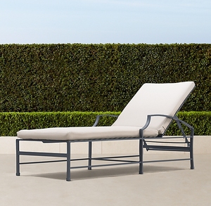 Chaise longue <span class=keywords><strong>de</strong></span> jardin, design <span class=keywords><strong>simple</strong></span>, cadre en aluminium forgé durable, mobilier <span class=keywords><strong>de</strong></span> salon - Product Image 2