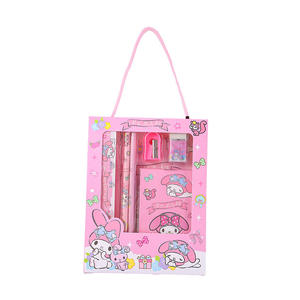 Ensemble de papeterie de dessin animé Kuromi Cinnamoroll transfrontalier très populaire, emballage cadeau haut de gamme, règle, crayon en bois, 18,5x14cm, petit format - Product Image 5