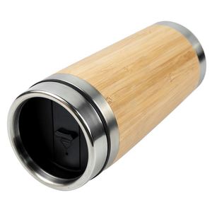 Portable <b>Thermal</b> <b>Mug</b> Stainless Steel Wide Mouth Bamboo Coffee <b>Mug</b> Insulated Cup - Product Image 5