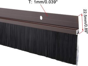 Joint d'étanchéité en aluminium pour bas de porte, brosse de porte de garage robuste, bande d'étanchéité pour bloquer la poussière, les cheveux et les insectes - Product Image 3