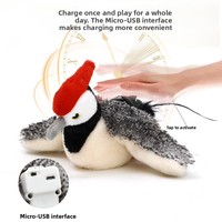 Mainan Boneka Burung Pipit Asli, Burung Berbunyi dan Bergetar, Mainan Kucing Elektrik, Ikan Simulasi yang Menghibur Sendiri, Burung Bersayap yang Bergetar