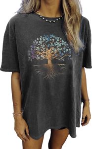 Camisetas de gran tamaño Camisetas básicas con estampado de letras de manga corta Tops holgados Camisetas gráficas Camisas de manga corta Verano Casual Suelto - Product Image 4