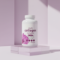Capsules de collagène multiples, types I, II, III, X, peptides de collagène, extraits d'herbes, créatine, biotine, vitamines, complément alimentaire pour adultes, OEM, ODM