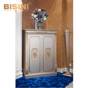 2020 Classic Antique Gold Leaf Cabinet Sideboard 2 Doors Buffet Table For Home Hotel Restaurant
