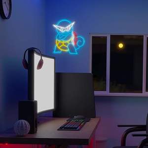 USB Powered Squirtle Cartoon <b>LED</b> Neon <b>Light</b> with Multi Colors for Indoor Home <b>Bedroom</b> Game Room Mall Wall Decor - Product Image 4