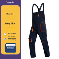 Ensemble de vêtements de travail avec outils de poche, réparation automobile, protection du travail, pantalon à boucle arrière, multicolores