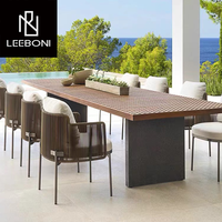 Table et chaises de salle à manger d'extérieur de luxe sur mesure, dernier design italien, vente chaude