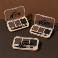Poudre à sourcils minérale 3Shades, texture douce, anti-bavures, rehausseur de sourcils, logo personnalisé, 12g, cosmétiques pour sourcils