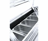 Comptoir réfrigéré pour glaces, vitrine de présentation de glaces, congélateur de merchandising pour glaces