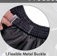 Cape de coiffure professionnelle en nylon écologique et durable avec fermeture à pression réglable, brosse à poussière pour le cou, cape de salon de coiffure unisexe