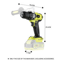 Perceuse à percussion électrique sans fil sans balais, visseuse électrique portative à vitesse variable avec batterie et chargeur pour le bricolage du bois