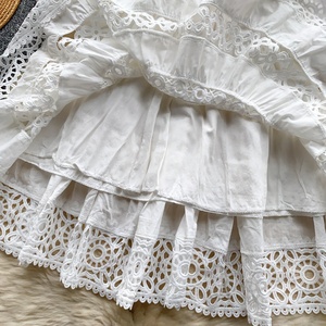 Nuovi abiti corti bianchi monopetto a maniche lunghe da donna - Product Image 6