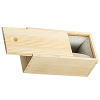 Boîte de rangement coulissante en bois de pin naturel personnalisée avec intérieur doublé et menuiserie à queue d'aronde-Organisateur écologique