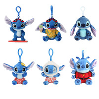 Porte-clés en peluche authentique Stitch avec ours fraise pour jouets Chip 'n' Dale - Polyester Unisexe