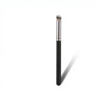 Kuas Concealer Sudut Datar Bulu Sintetis Gagang Kayu Mini untuk Kontur Hidung & Bronzer, Foundation Cair, Krim, dan Bedak