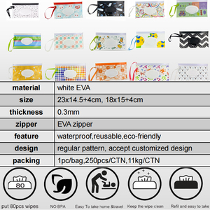 UIOWIO Custom Logo Design Easy Carry Eco-Friendly EVA Wet Tissue Travel Bag Lightweight Recyclable Refillable <strong>Wipes</strong> Pouch - Product Image 3