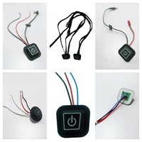 Acheter Micro-USB Interface bouton de contrôle de température interrupteur pour chauffer les vêtements Usb interrupteur d'alimentation câble