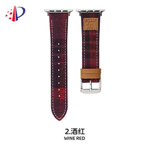 Correa de cuero con estampado de lana para Otoño/Invierno para Iwatch 10/98765se4321, pulsera de muñeca Ultra para Apple Watch, correas de reloj de cuero - Product Image 4