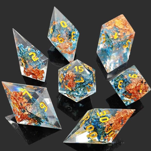 Mini Planet DND - Juego de Dados Poliédricos de Resina Hechos a Mano con Núcleo Líquido de Astronauta para Juegos de Mesa TRPG de Dragones y Mazmorras - Product Image 5