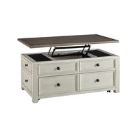 Table basse rustique en bois avec plateau relevable et compartiment de rangement dissimulé, table à thé mobile pour salon avec roulettes et tiroirs