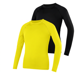 Camiseta Deportiva Unisex de Manga Larga Transpirable para MMA BJJ, Blanca y Negra, de Secado Rápido, Spandex/Poliéster, para Adultos - Product Image 2