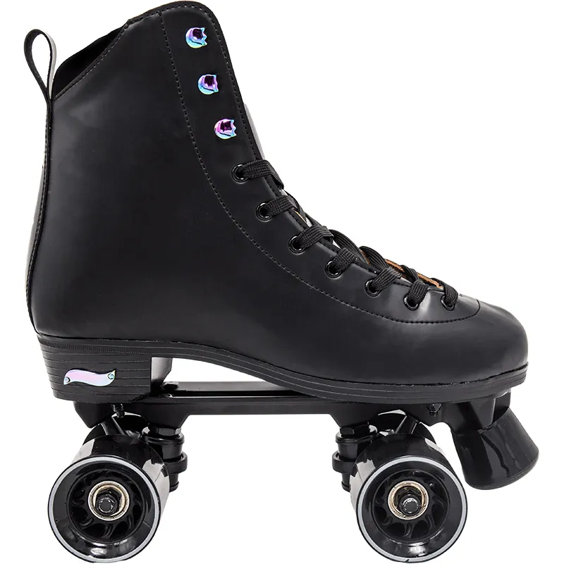 יוקרתי מקצועי רולר & Quad סקייט נעליים עם עור נצלנית אלומיניום מארז PU גלגלים ABEC-7 פחמן פלדת מסבים