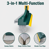 Brosse de nettoyage multifonctionnelle 3-en-1 rotative à 180° pour sols de salle de bain, idéale pour les coins, les interstices et les carreaux