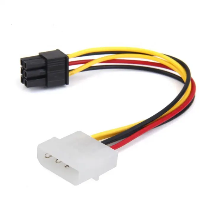 PCI Express 6 Pin to Molex 4 pin to 6 Pin Power Cable