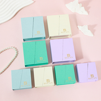 Emballage de bijoux pliable en trois parties avec logo personnalisé, plateau central carré et assortiment de couleurs, directement de l'usine, pour marques en gros