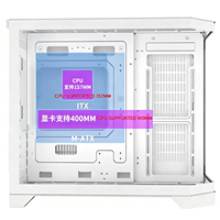 Boîtier d'ordinateur de jeu en verre trempé au design élégant et personnalisé Meiya's White Tower pour les joueurs de PC