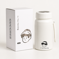 Bouteille d'eau isotherme sous vide en acier inoxydable 316 de 1000 ml avec couvercle, sangle de transport, motif dessin animé, logo personnalisé, durable et portable