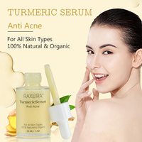 Nouveau Sérum de Curcuma Blanchissant Naturel de Marque Privée 30ml Sérum Réparateur pour Soins de la Peau Sérum Hydratant au Curcuma Vitamine C