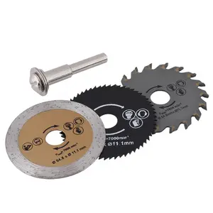 3Pcs 54.8Mm Kecepatan Tinggi Baja Saw Blade HSS Mini Kayu Circular Saw Blade Set Pisau Pemotong Rotary Alat dengan Mandrel untuk Industri